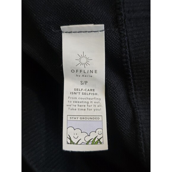 Offline By Aerie Black Seamless Crop Active Top Womens Size Small - Picture 7 of 9